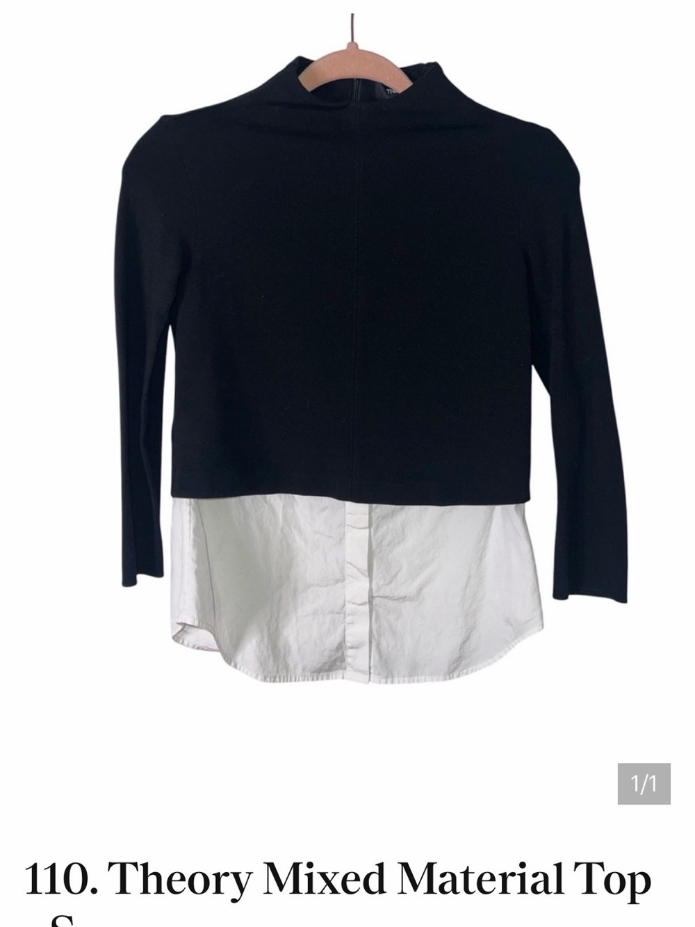 Theory Black & White Layered-Look Tunic